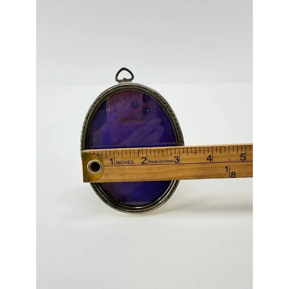 Vintage Webster Sterling Silver Oval Picture Frame Easel Back Wall Hanging